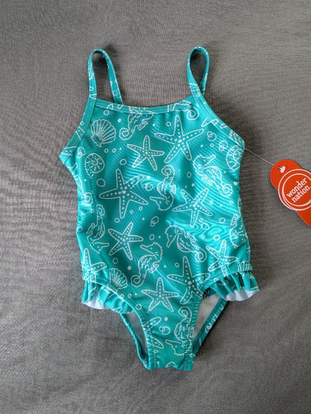 NWT One-Piece Baby Swimsuit with Sea Life Print